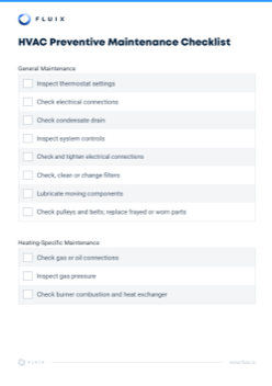 Hvac Preventative Maintenance Checklist Hvac Maintenance Inspection