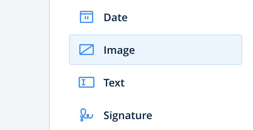 How to add an image field to a PDF