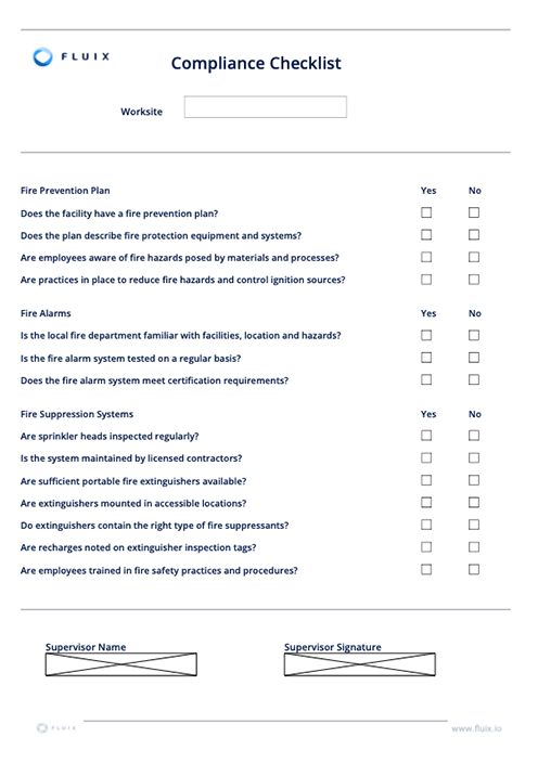Safety compliance audit checklist | Software for compliance audit