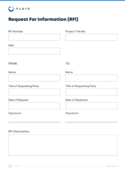 Request for Information Template | RFI Construction | RFI Form