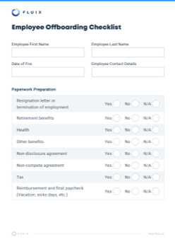 Employee offboarding checklist | Employee offboarding procedure checklist