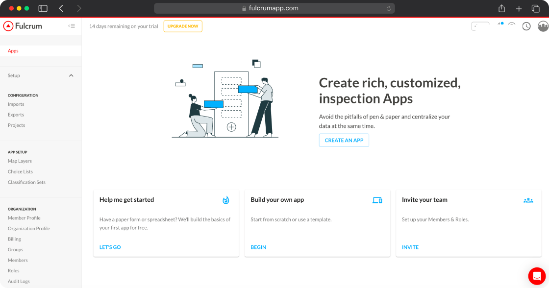 Fulcrum starting page