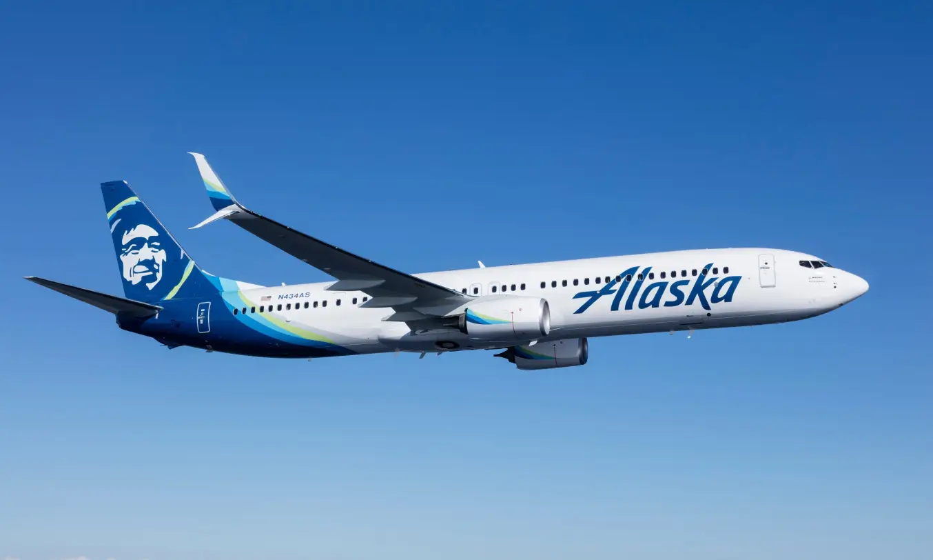 Alaska Airlines aircraft during the flight