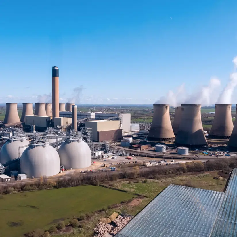 Bird's-eye view of the power plant