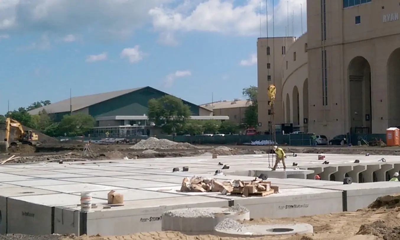Civil engineering construction site