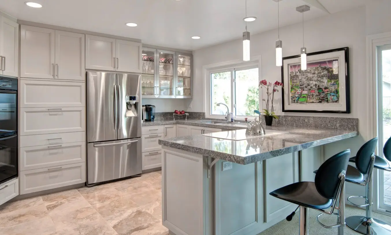A completed Reborn Cabinets kitchen remodel