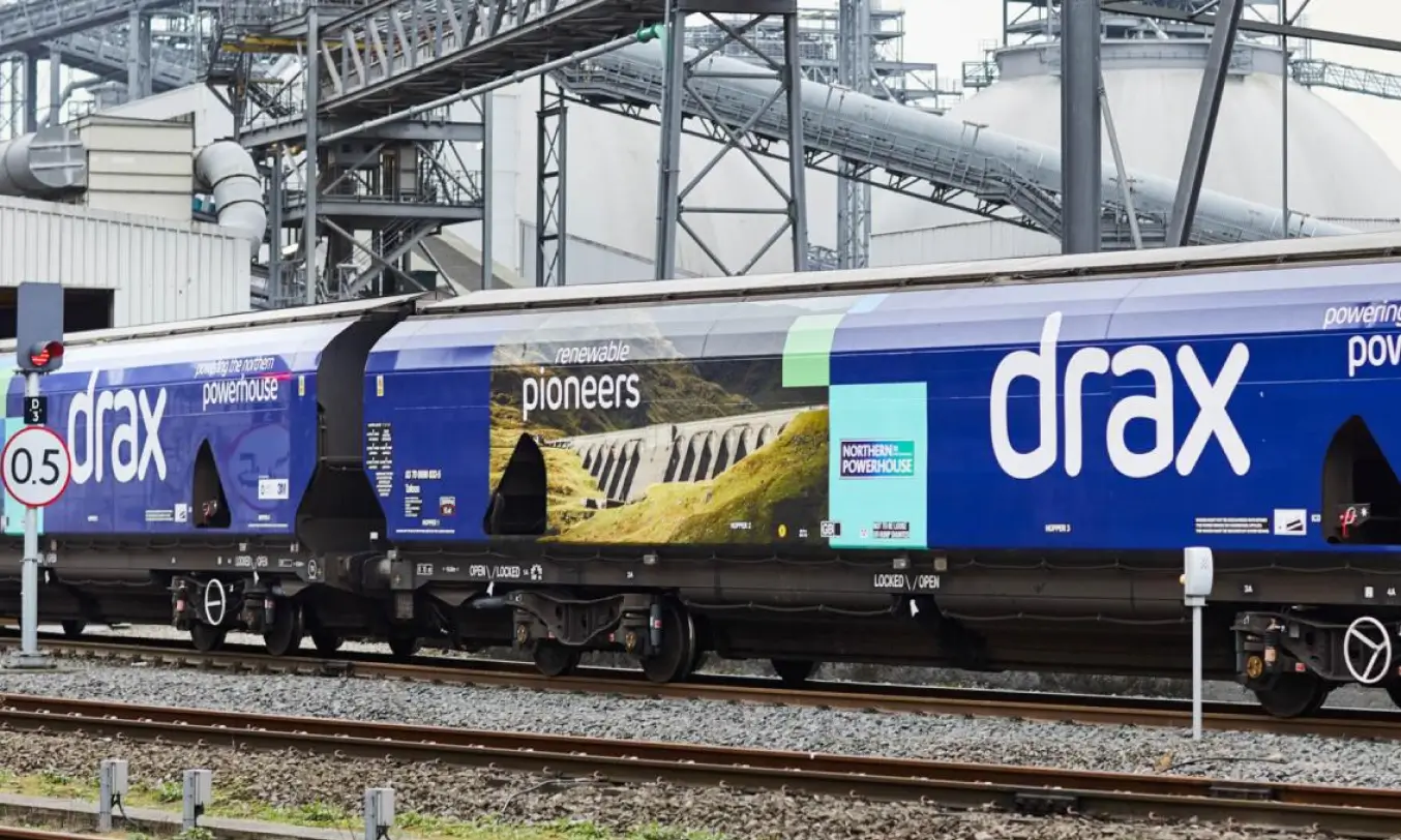 Freight wagons at the power station